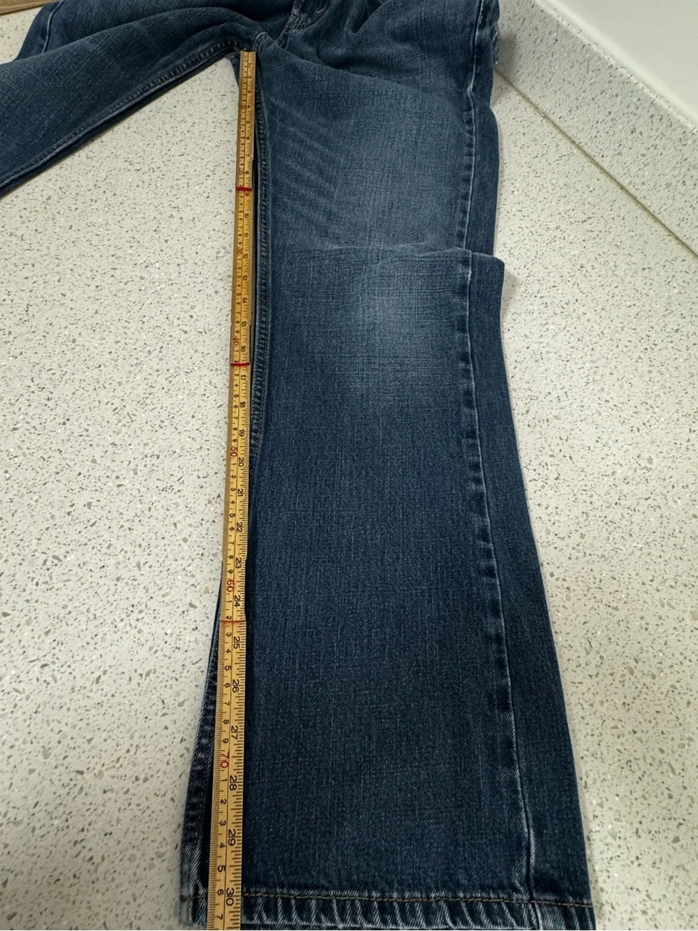 Levis 527 Jeans Mens 33x32 Blue Slim Bootcut Dark Wash Denim Western R TAB Fade